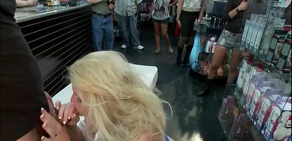  Blonde anal fucked and fisted in public